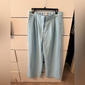 Abercrombie & Fitch Pastel Blue Wide-Leg Trousers